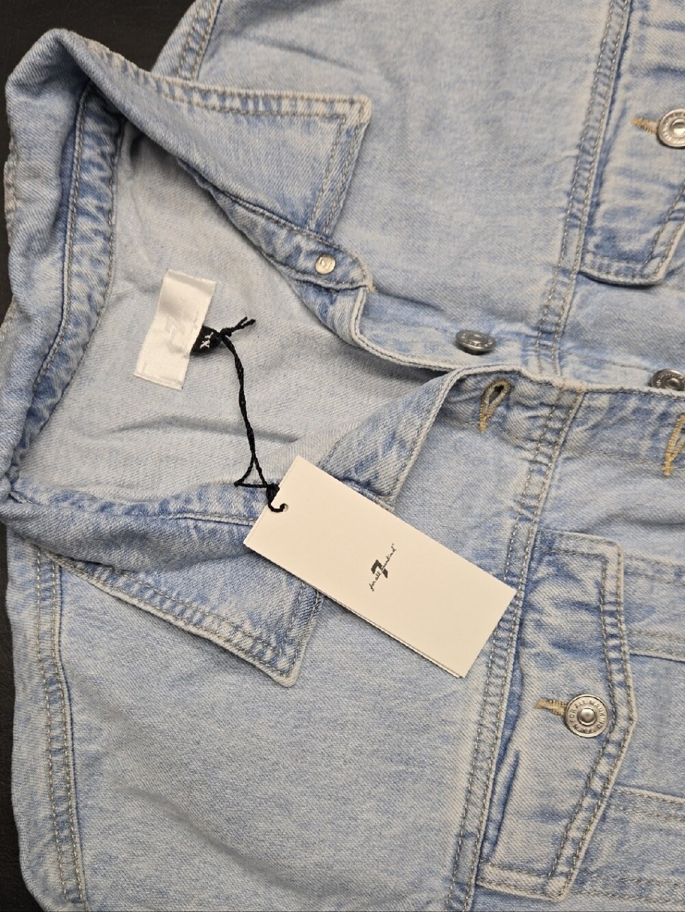 7 For All Mankind Light Blue Denim Jacket